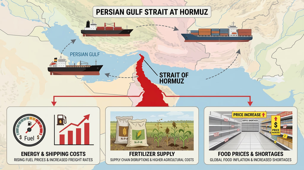 Strait of Hormuz Crisis: Food Supply Impact and Shortage Risks