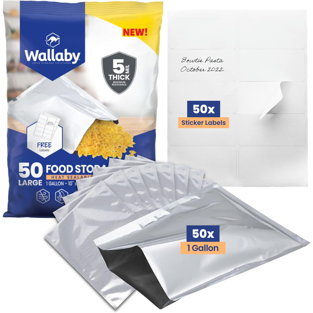 Mylar Bags with Sticker Labels