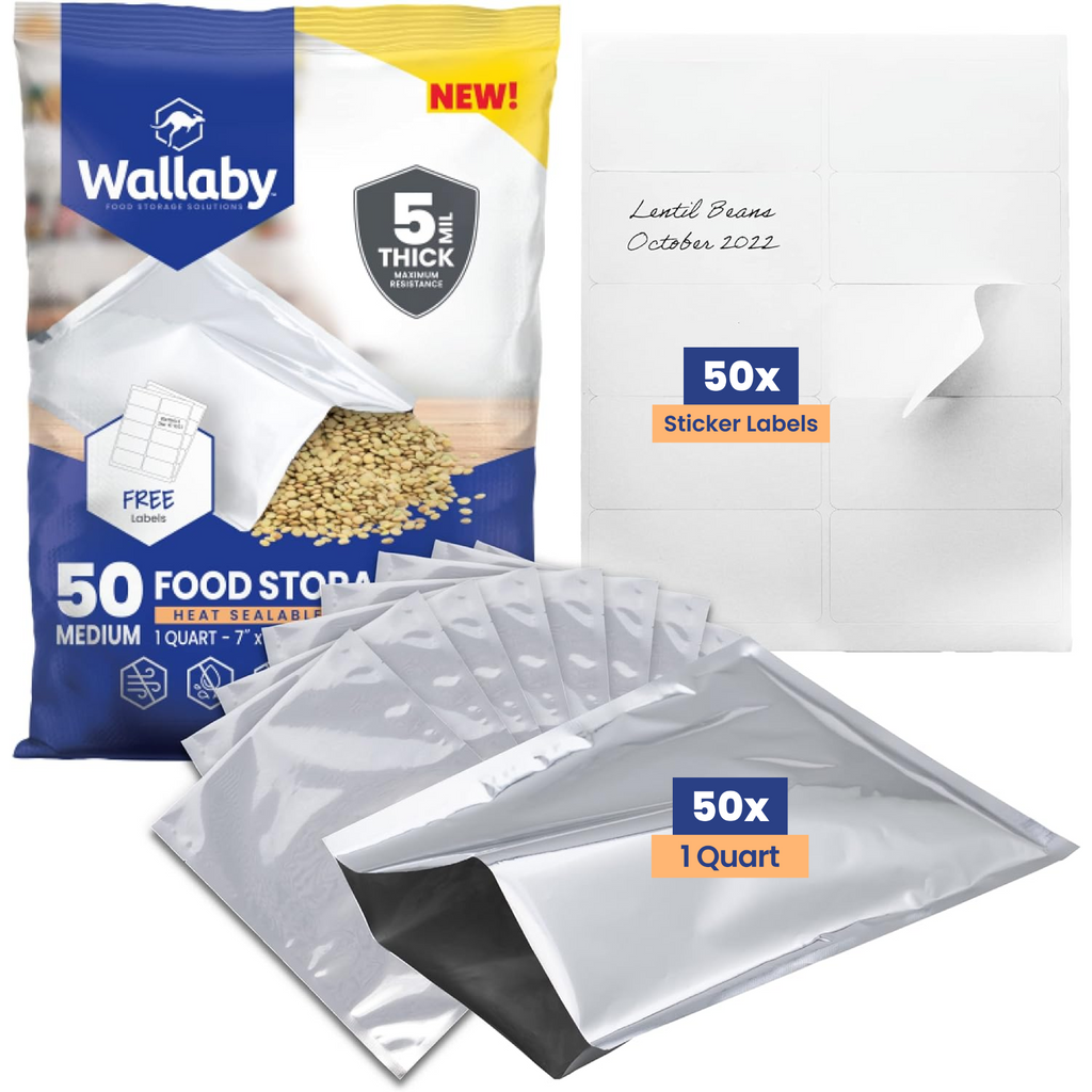 Mylar Bags with Sticker Labels