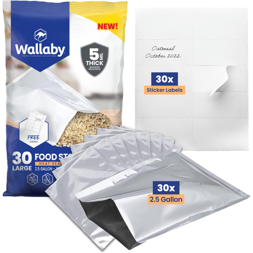 Mylar Bags with Sticker Labels