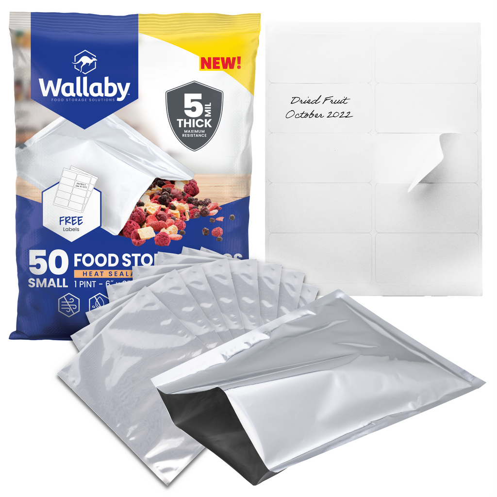 Mylar Bags with Sticker Labels