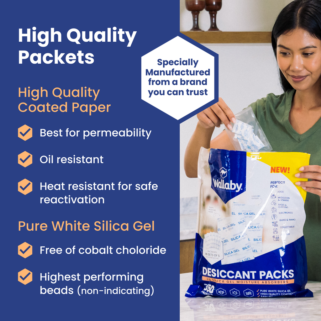 Silica Gel Desiccant Packets & Bags