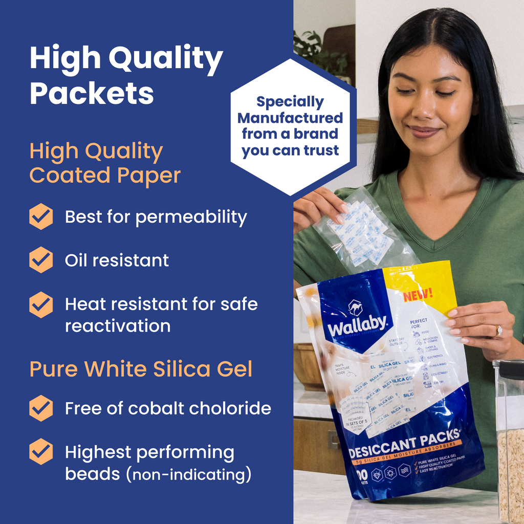 Silica Gel Desiccant Packets & Bags