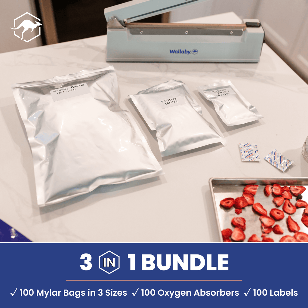 Multi-Size Mylar Bags with Oxygen Absorbers