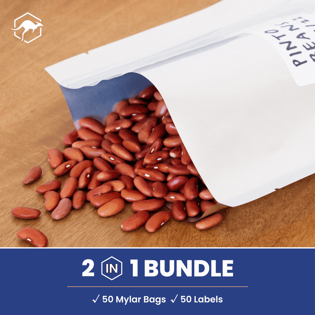 Mylar Bags with Sticker Labels