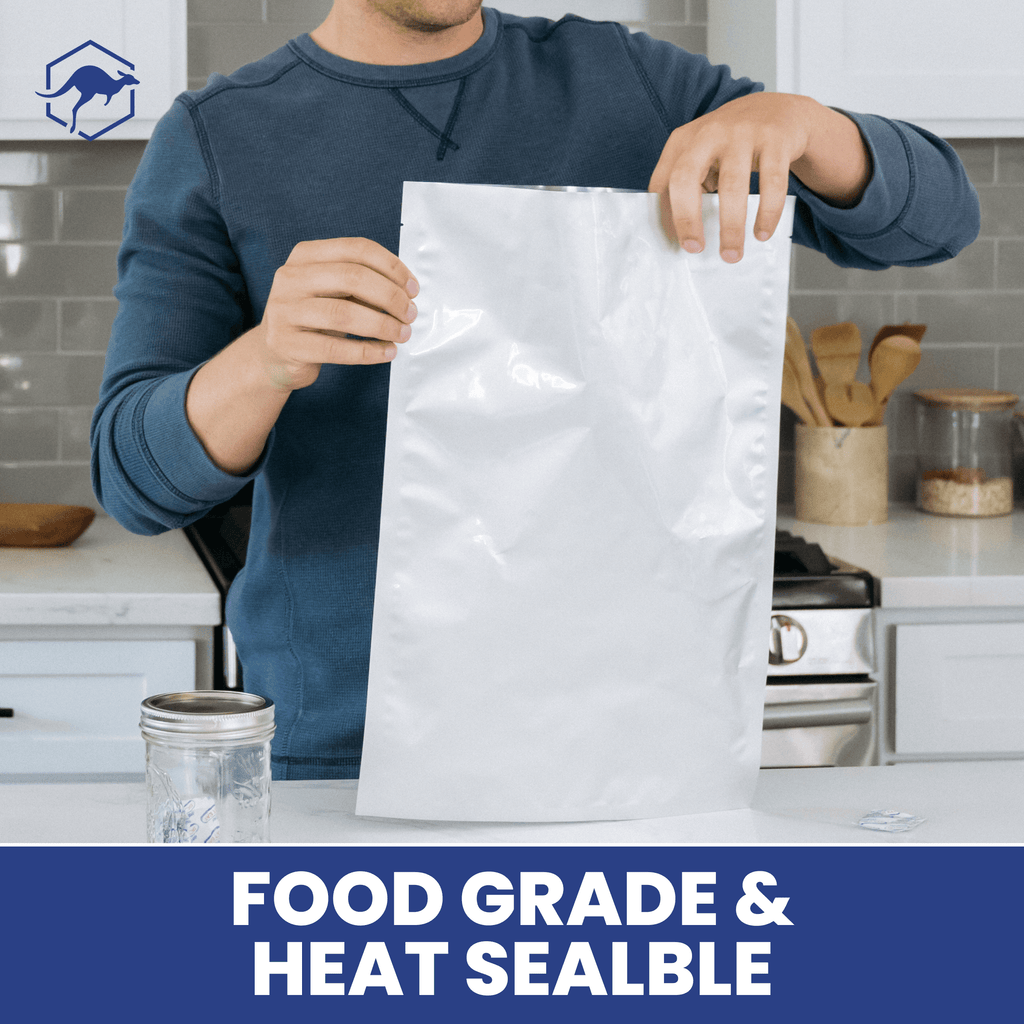 Mylar Bags with Sticker Labels