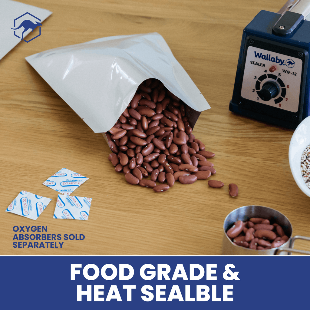 Mylar Bags with Sticker Labels