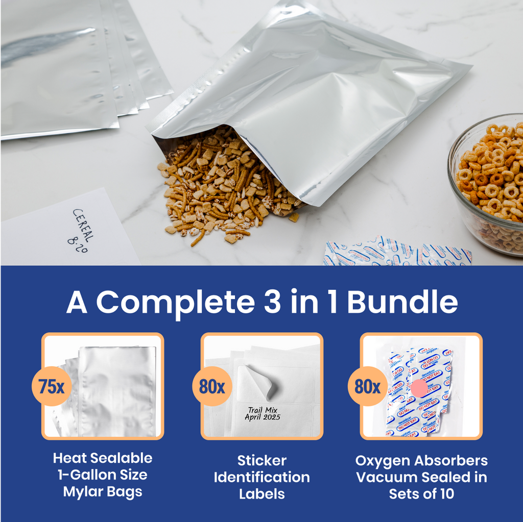 1 Gallon Mylar Bags with Oxygen Absorbers