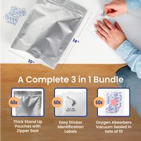 1 Gallon Gusset Mylar Bags with Oxygen Absorbers thumbnail