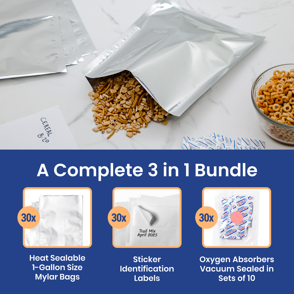 1 Gallon Mylar Bags with Oxygen Absorbers