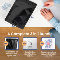 1 Gallon Gusset Mylar Bags with Oxygen Absorbers thumbnail