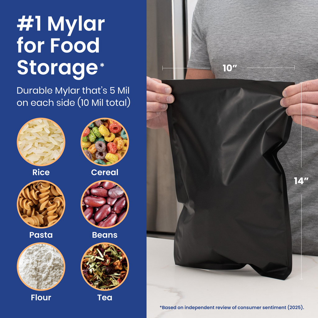 1 Gallon Mylar Bags with Oxygen Absorbers