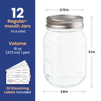 16oz Mason Jars (12-Pack) thumbnail