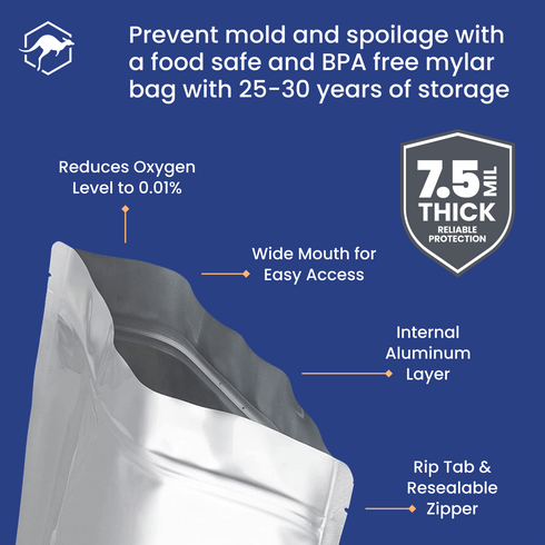 Heal Sealable Mylar Bags with Zipper Seal | MRE Zip Lock Bags for Sale ...